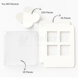 4 Cavity Chocolate Box| White Colour Cavity Box| Pack of 25