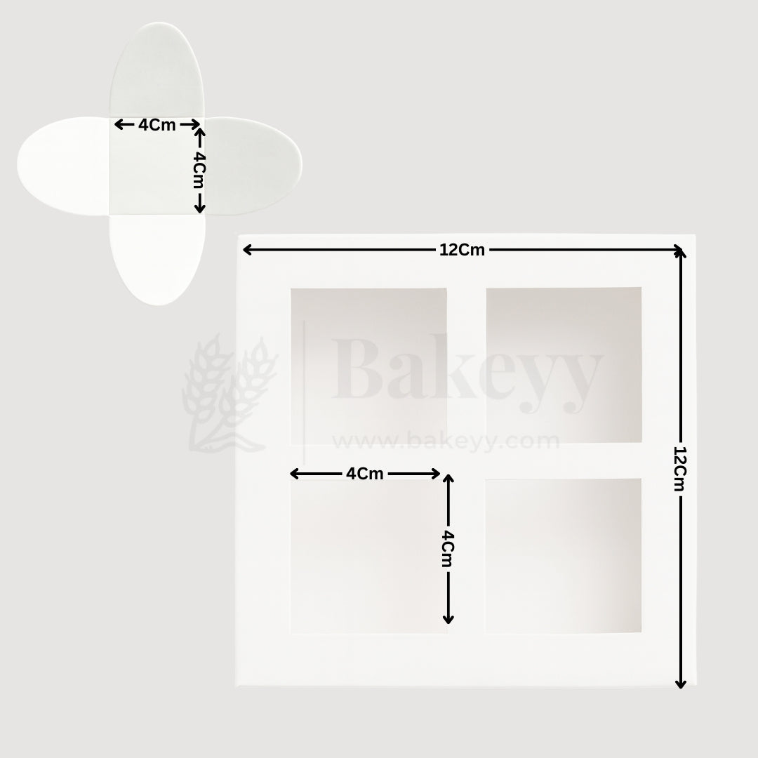 4 Cavity Chocolate Box| White Colour Cavity Box| Pack of 25