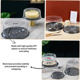 20x8.5Cm| 1/2 Kg Cake Carrier With Lid| Plastic Cake Carrier with Black Base and Transparent Lid| Pack of 10