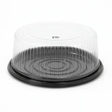 20x8.5Cm| 1/2 Kg Cake Carrier With Lid| Plastic Cake Carrier with Black Base and Transparent Lid| Pack of 10