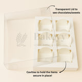 11x16Cm | 6 Cavity Chocolate/ Sweet Box| Diwali Gift Box| Multipurpose Box| Pack of 25