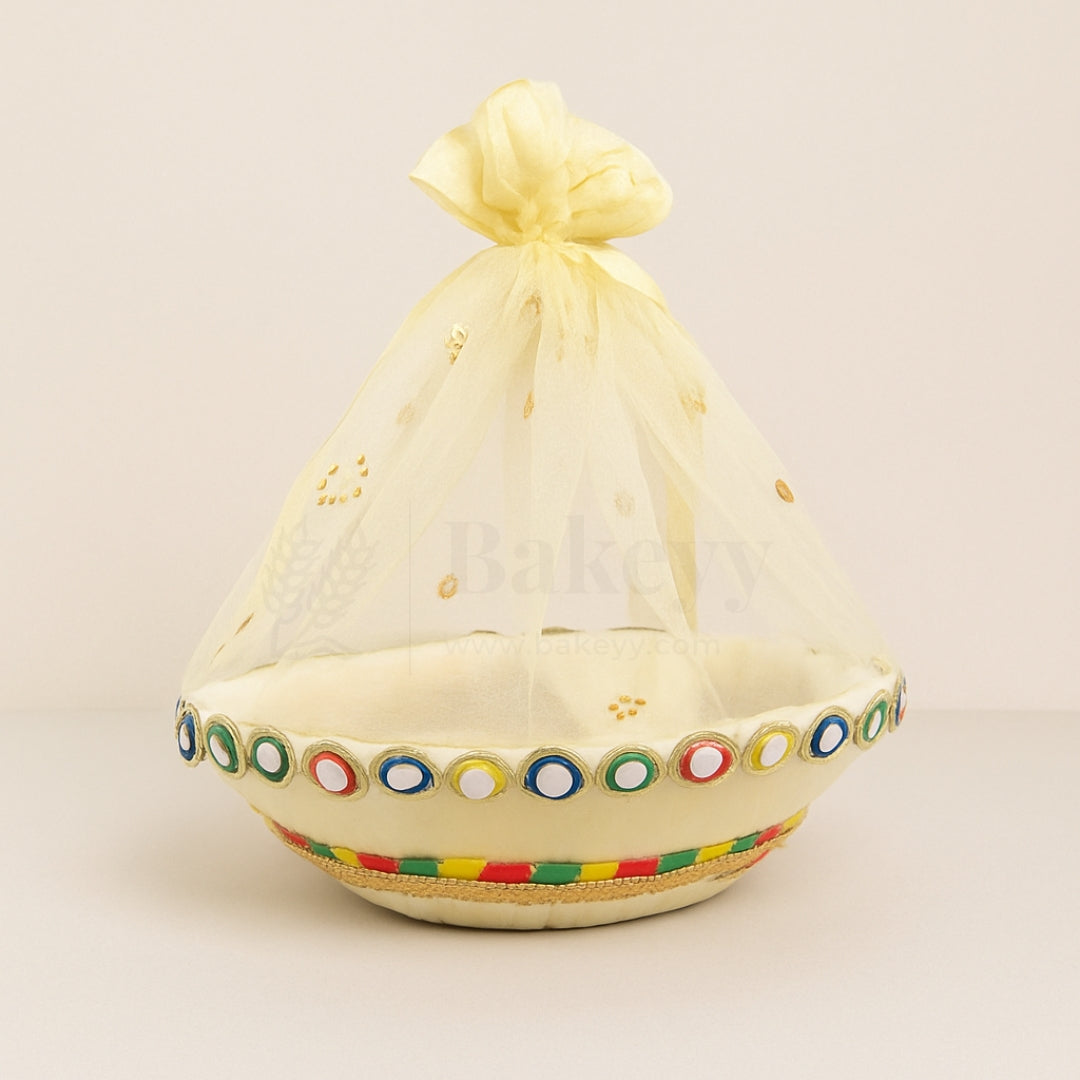 Large Fancy Net Basket | Hamper Basket | 28x8 cm| 1 Piece