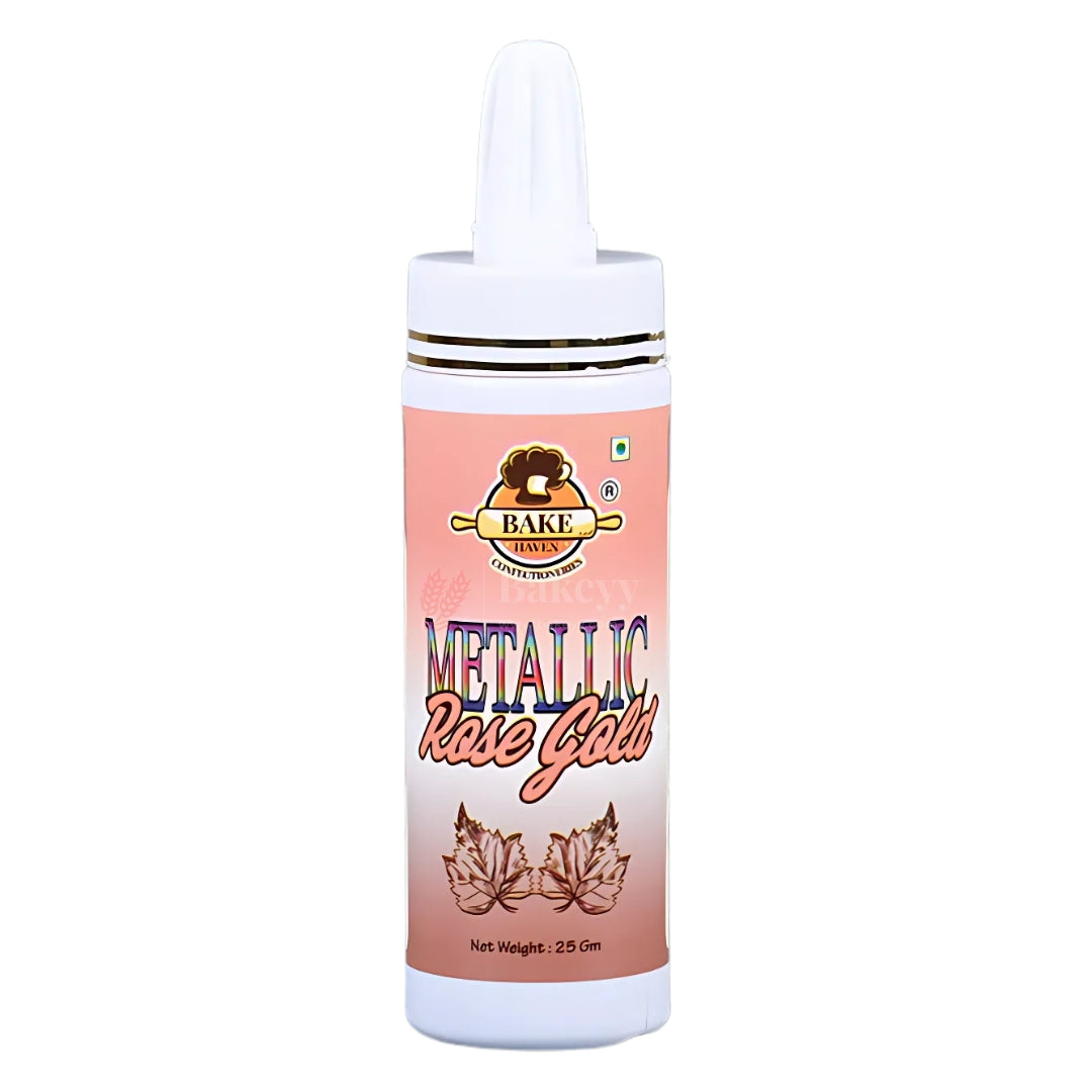 Metallic Rose Gold- Bake Haven Edible Puff/Dust Colour - 25 gram