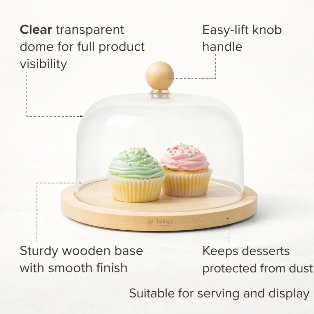 Cake_Dome_with_Wooden_Base_2 - Bakeyy.com