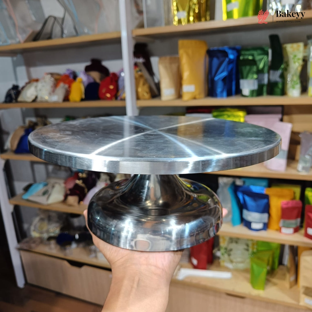 12 Inch | Heavy Base Stainless Steel Cake Turntable for Professional Icing & Decoration | Pack of 1