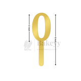 5 Inch | Golden Cake Topper Number 0 | 1 Piece
