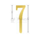 5 Inch | Golden Cake Topper Number 7 | 1 Piece