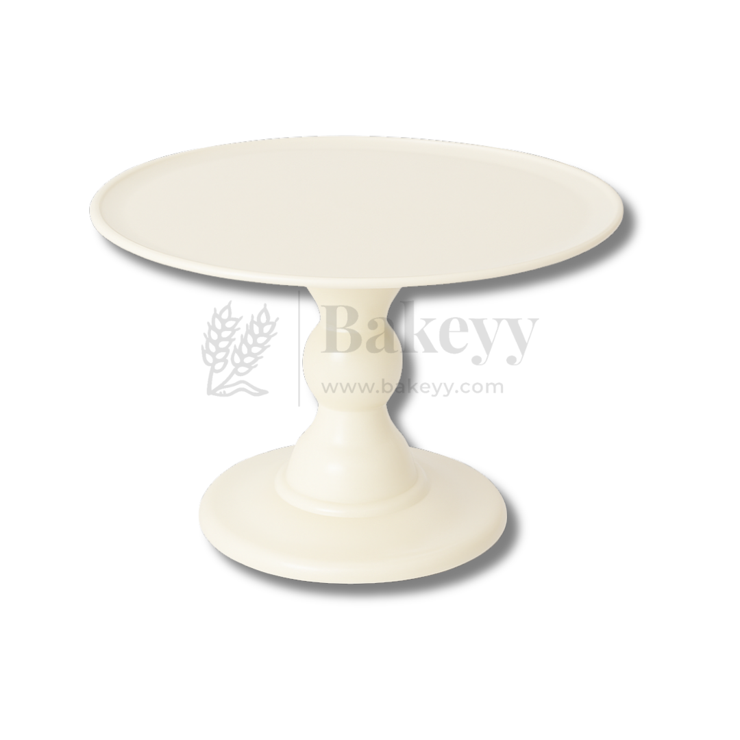 10 Inch Round | Detachable 2 Piece Cake Stand | White | 1 Piece