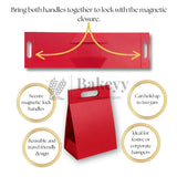7.5x5x10 Inches | Triangular Collapsible Hamper Box | Red | Pack of 1