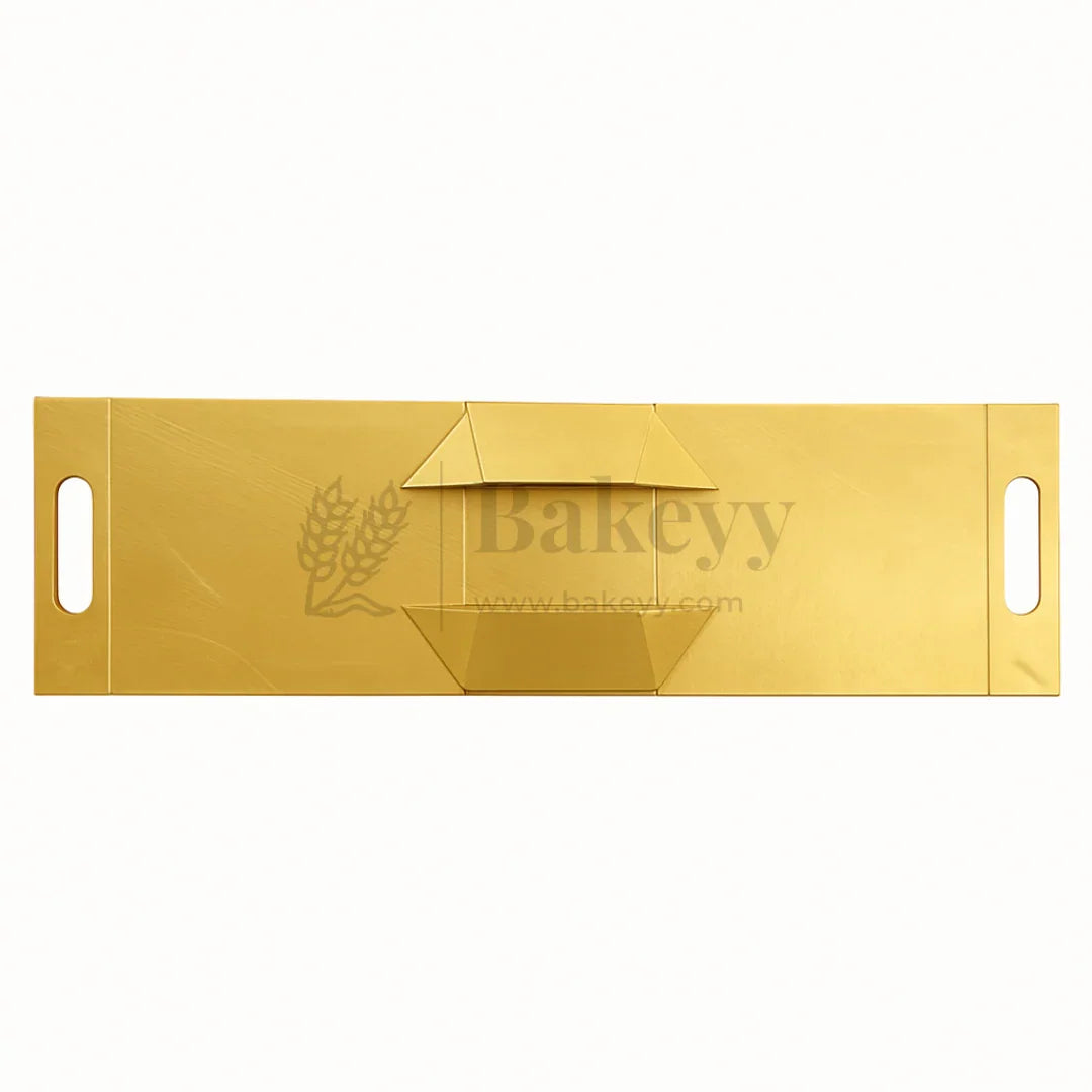 7.5x5x10 Inches | Triangular Collapsible Hamper Box | Gold | Pack of 1