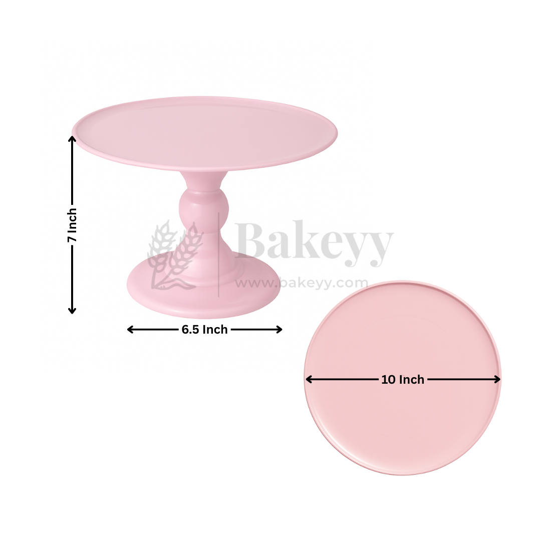 10 Inch Round | Detachable 2 Piece Cake Stand | Pink | 1 Piece