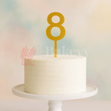 Acrylic Number Cake Toppers | Classic Numeric Design | 0–9 | 3 Inch & 5 Inch | Pack of 5