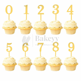 5 Inch | Golden Cake Topper Number 2 | 1 Piece