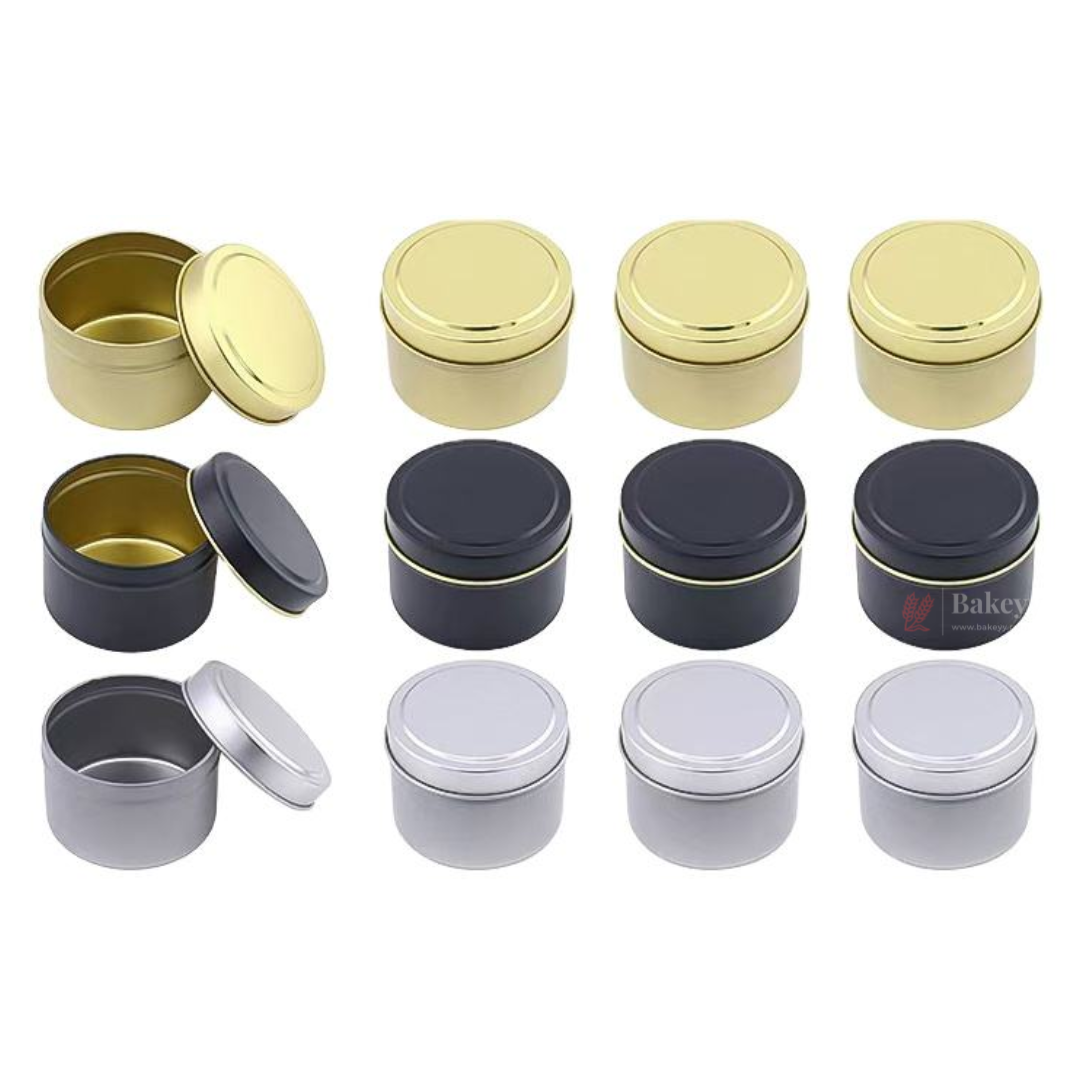100 ml | Empty Candle Tin Box | Metal Candle Box | Pack of 12