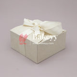 9cm | Cream White Colour Gift Box for Presents, 10 Pack Medium Empty Kraft Gift Boxes with Ribbon For Packaging Candy, Cookie, Chocolate | Pack of 10