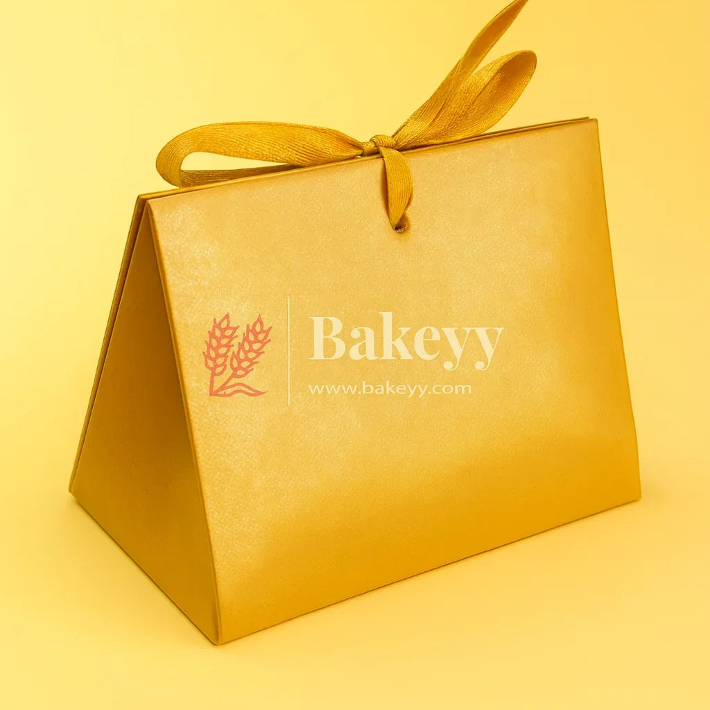 Trapezoid Ribbon Gift Box – 11 x 7 x 8.5 cm | Festive & Diwali Return Favor Packaging| Pack of 10 - Bakeyy.com - India - Trapezoid Ribbon Gift Box – 11 x 7 x 8.5 cm | Festive & Diwali Return Favor Packaging| Pack of 10 - Default Title