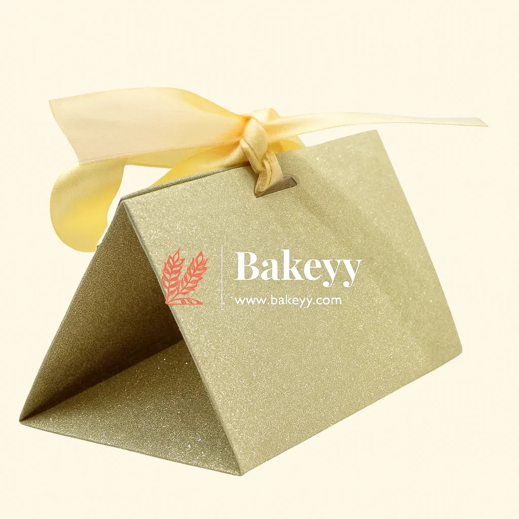 Gift Box Wedding Party Favor Box for Small Gift | Paper Box with Ribbon | Gold Color | Pack Of 10 - Bakeyy.com - India - Gift Box Wedding Party Favor Box for Small Gift | Paper Box with Ribbon | Gold Color | Pack Of 10 - Default Title
