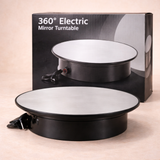 360° Electric Mirror Turntable with Dual Power Option | USB & D Battery | 2–4 RPM Rotating Display Stand | Pack of 1