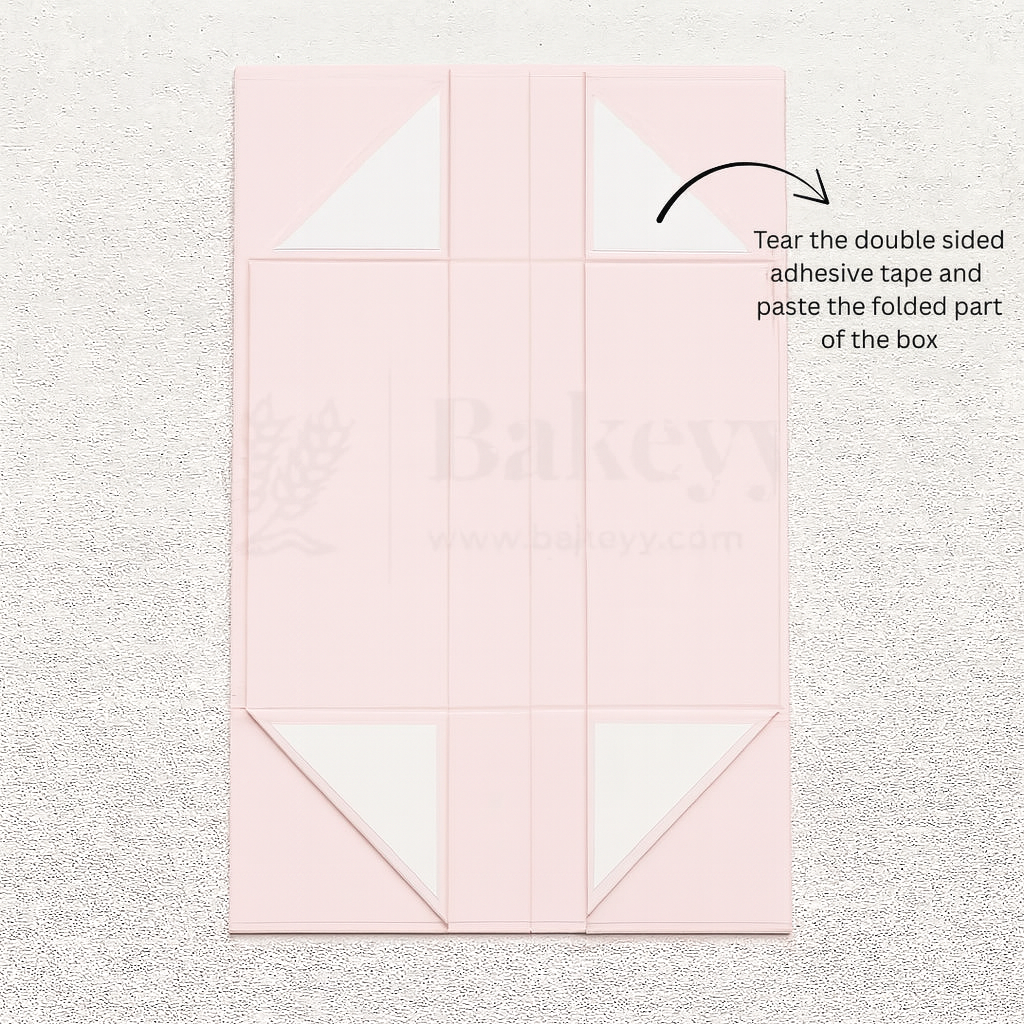 Light Pink Colour Folding Gift Box with Heart| 1 Piece
