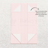 Light Pink Colour Folding Gift Box with Heart| 1 Piece
