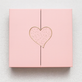 Light Pink Colour Folding Gift Box with Heart| 1 Piece