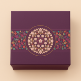 Purple Floral Printed Rigid Hamper Box| 1 Piece