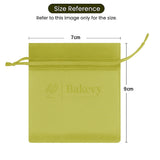 7x9Cm |Olive Green Organza Potli Bags | Pack of 99