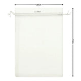 15x20 CM| Organza Potli Bags | White Colour |  Candy Bag| Pack of 50