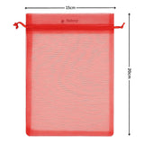 15x20 CM| Organza Potli Bags | Red Colour |  Candy Bag | Pack of 50