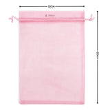 15x20 CM | Organza Potli Bags | Pink Colour |  Candy Bag | Pack of 50