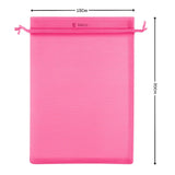 15x20 CM| Organza Potli Bags | Dark Pink Colour |  Candy Bag | Pack of 50