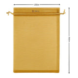 15x20 CM | Organza Potli Bags | Gold Colour |  Candy Bag | Pack of 50