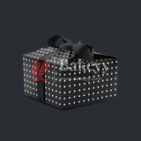 Black with White Small Dotted Small Gift Box, Cute Kraft Paper Gift Boxes with Brown Ribbon, Wedding Favour Boxes, Kraft Brown Gift Box for Party, Wedding, Gifts | Pack Of 10