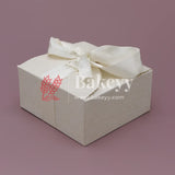 8cm | Cream White Colour Gift Box for Presents, 10 Pack Small  Empty Kraft Gift Boxes with Ribbon For Packaging Candy, Cookie, Chocolate | Pack of 10