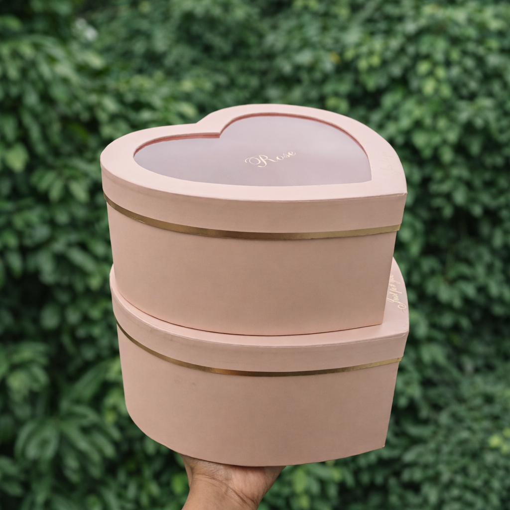 Heart Shape Transparent Lid Gift Box | Premium Hamper Packaging | Different color | Pack of 1