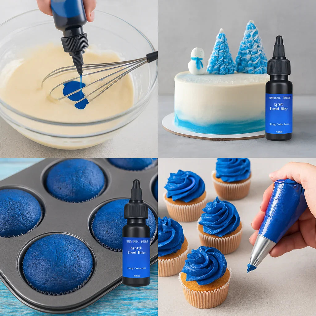 Sugarin Super Royal Blue Icing Color Gel – 30ml | Intense Red Gel Color for Cakes, Cupcakes & Desserts