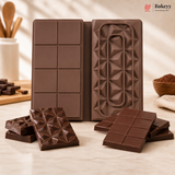 2 Cavity Assorted Design Chocolate Bar Silicone Mould