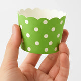 6cm | Green Dotted  Muffin Cup | Pack Of 50