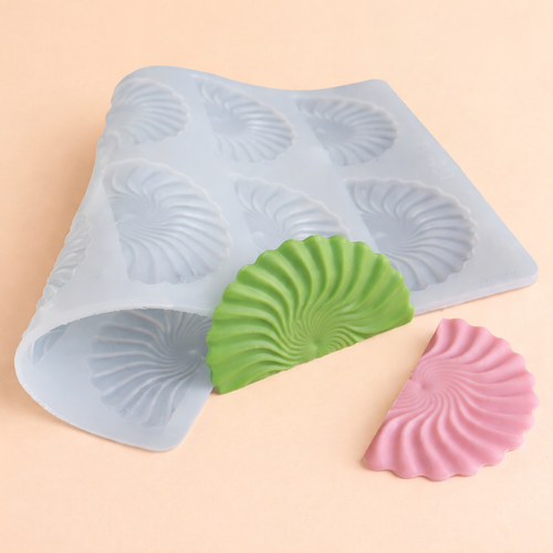 12 Cavity Fan Shape Chocolate Garnishing Silicone Mould