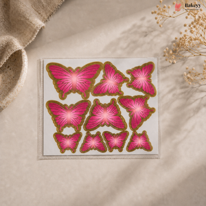Butterfly Cake Topper Set Premium | Multi-Size Decorative Butterfly Picks | 10 Butterflies per Pack | Pack of 1