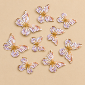 Glitter-Core Butterfly Cake Toppers | Shimmered Body with Fine Line Wing Design | Multiple Print Options Available | Pack of 1