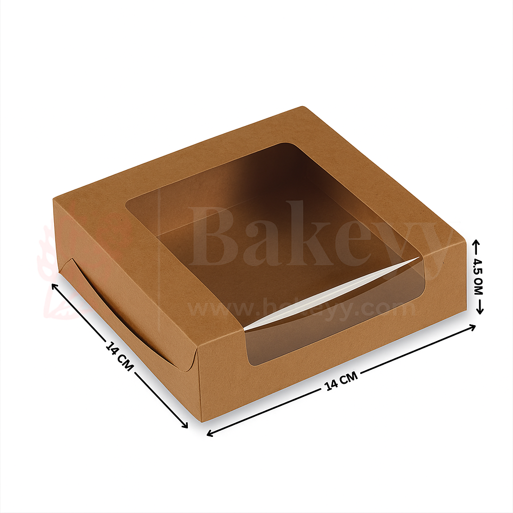 Kraft & White Brownie Box | Cookie Packaging Box- Pack of 10