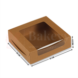 Kraft & White Brownie Box | Cookie Packaging Box- Pack of 10