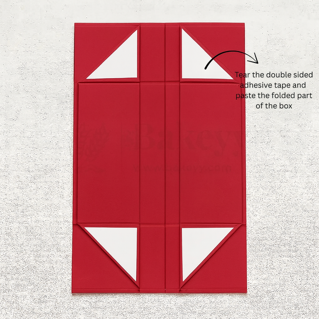 Red Colour Folding Gift Box with Heart| 1 Piece