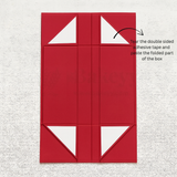 Red Colour Folding Gift Box with Heart| 1 Piece