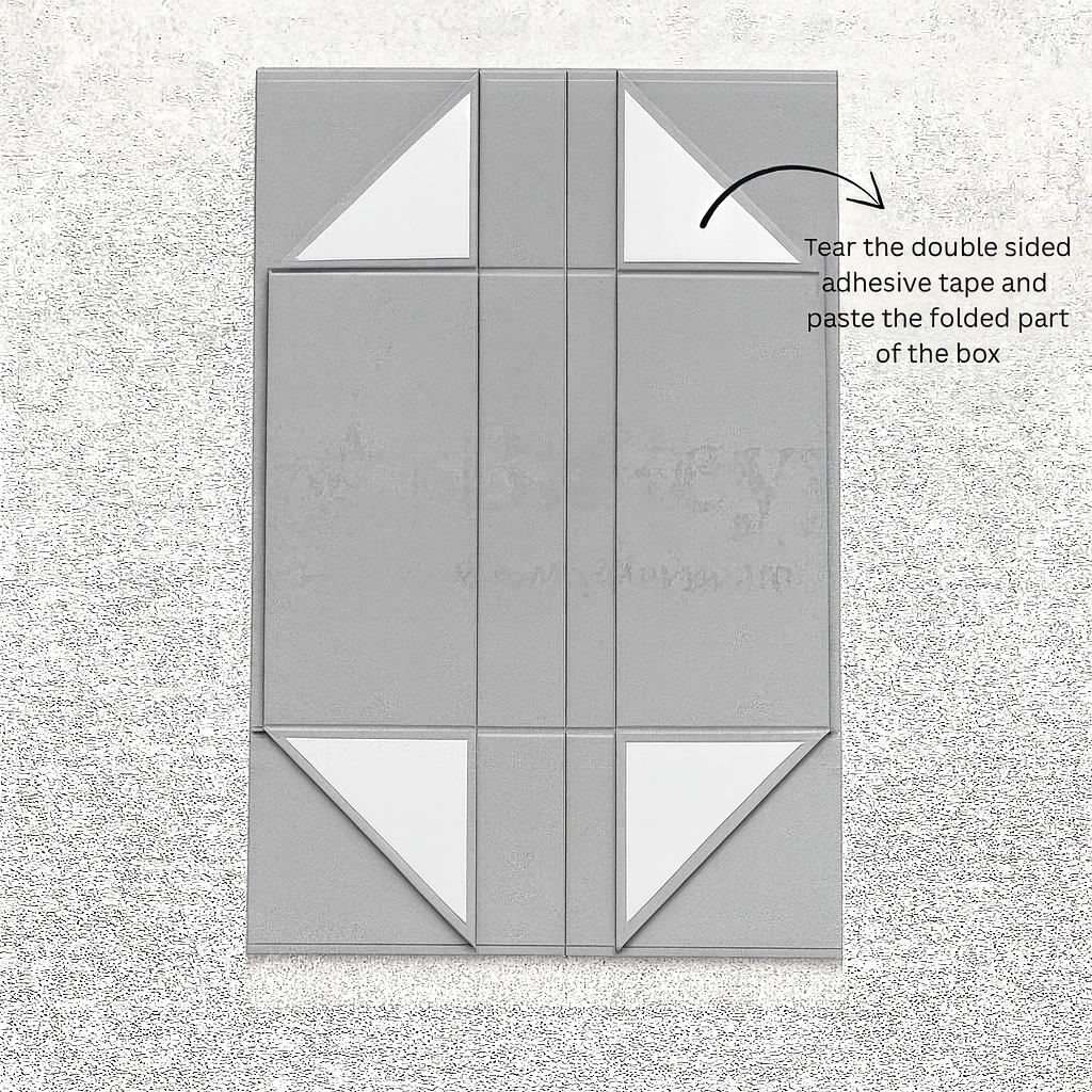 Grey Colour Folding Gift Box with Heart| 1 Piece