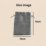 10x14 cm Satin Potli Bags – Grey | Pack of 25