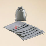 10x14 cm Satin Potli Bags – Grey | Pack of 25