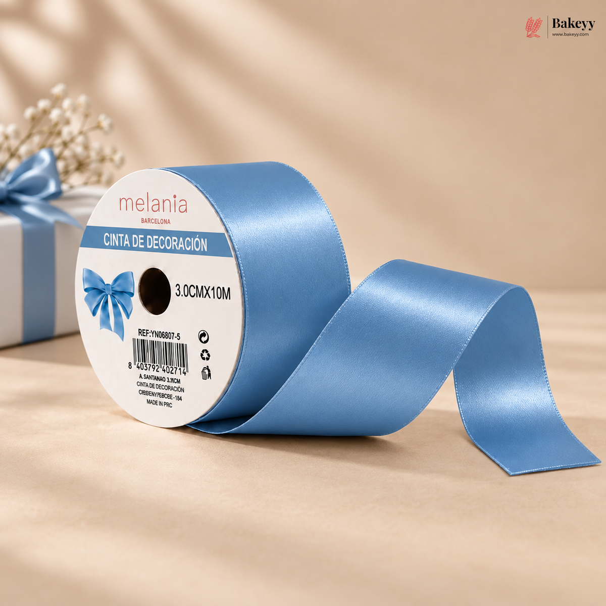 Satin Finish Curling Ribbon Roll | 2 Sizes Available| 10M Length | Pack of 1