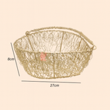 Heart Gold Metal Basket | 1 Piece